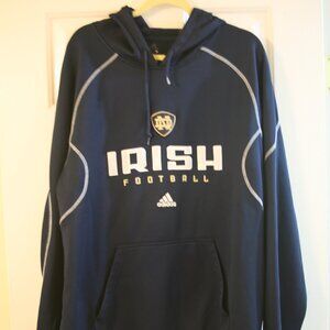Adidas Men's Notre Dame Irish Football Hooded Sweatshirt, Size XLarge, Navy
